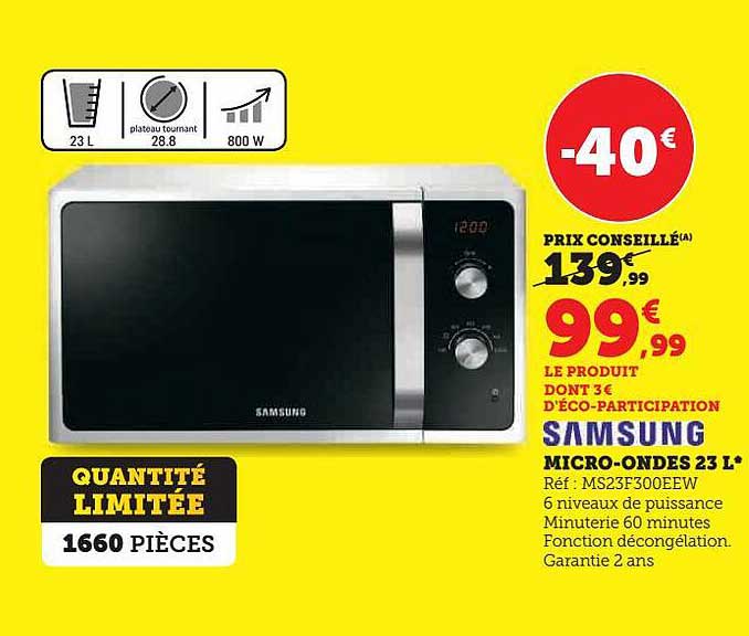 micro-ondes 23 l sumsung