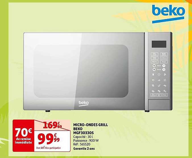 micro-ondes grill beko mgf30330s