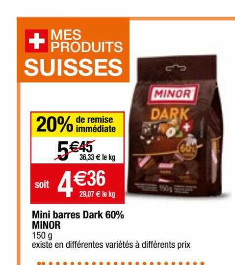 mini barres dark 60% minor