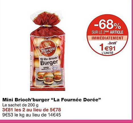 mini brioch'burger "la fournée dorée"