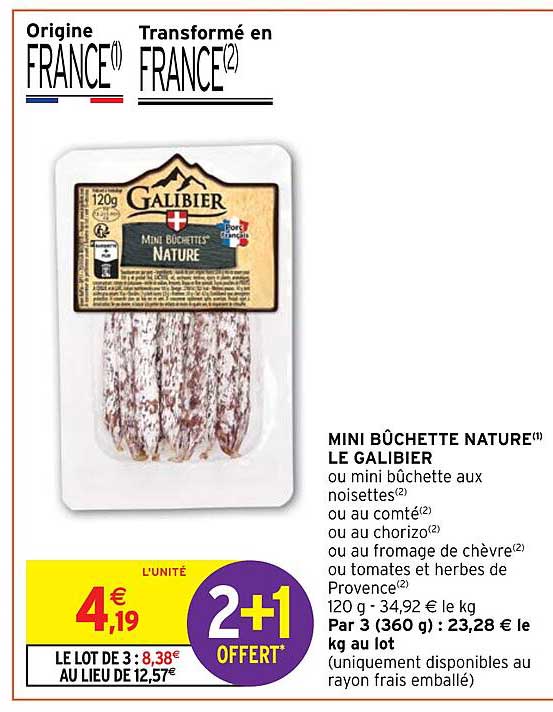 Mini Bûchette Nature Le Galibier