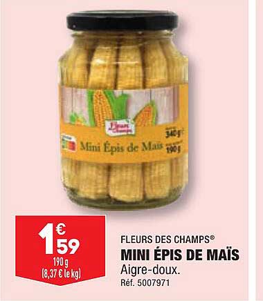 mini épis de maïs fleurs des champs