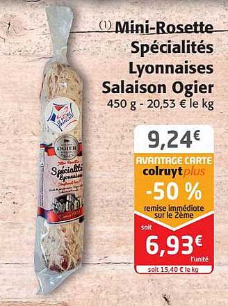 mini-rosette spécialités lyonnaises salaison ogier