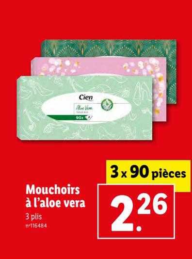 mouchoirs à l'aloé vera cien