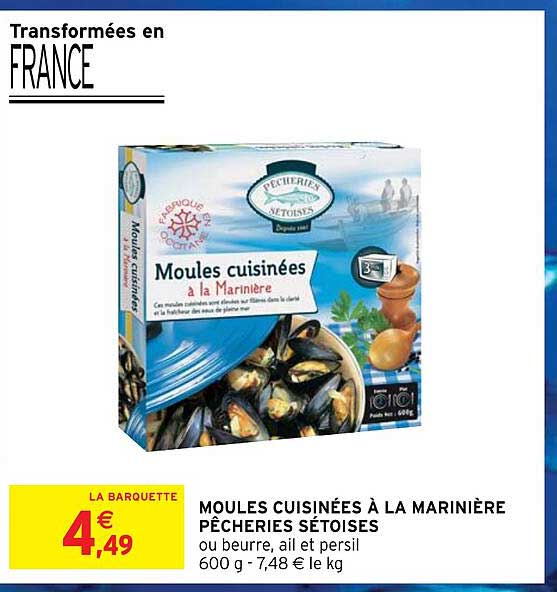 moules cuisinées à la marinière pêcheries sétoises