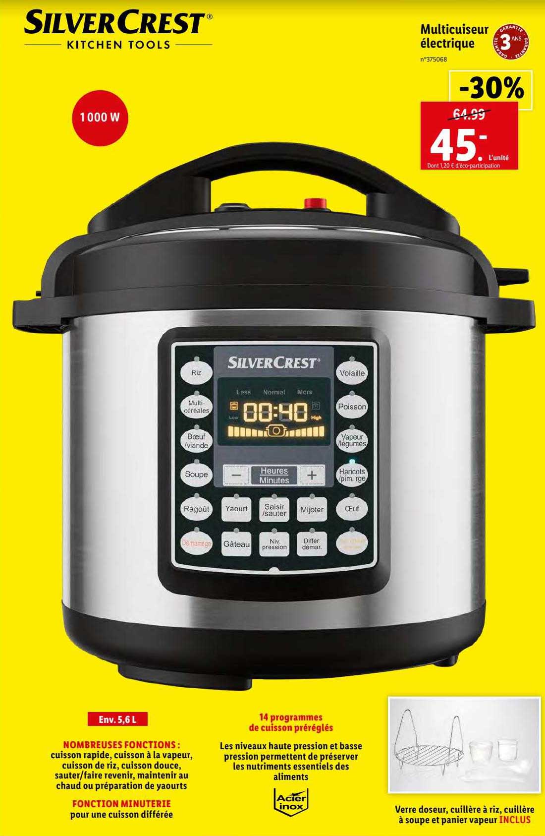 multicuiseur électrique silver crest