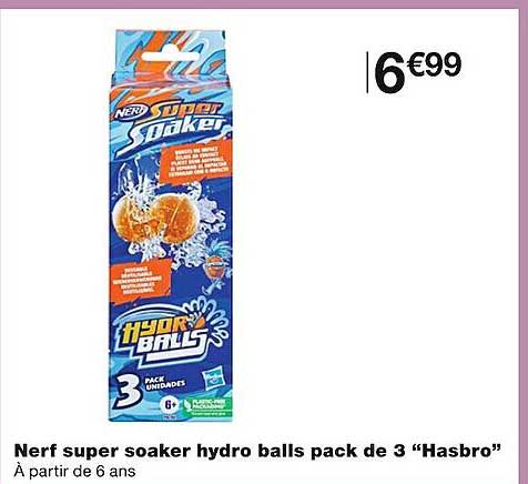 nerf super soaker hydro balls pack de 3 "hasbro"