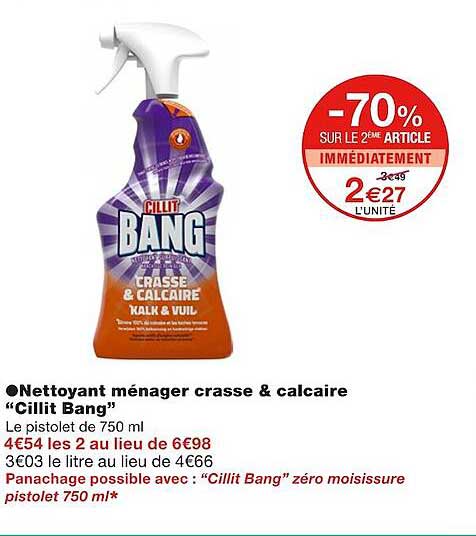 nettoyant ménager crasse & calcaire "cillit bang"