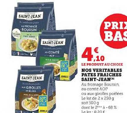 nos véritables pâtes fraîches saint-jean