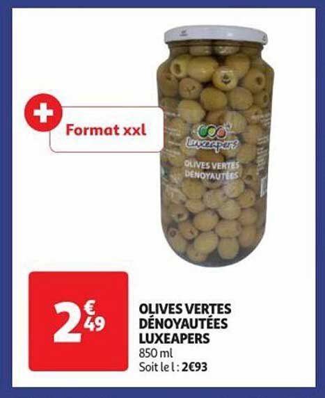 olives vertes dénoyautées luxeapers