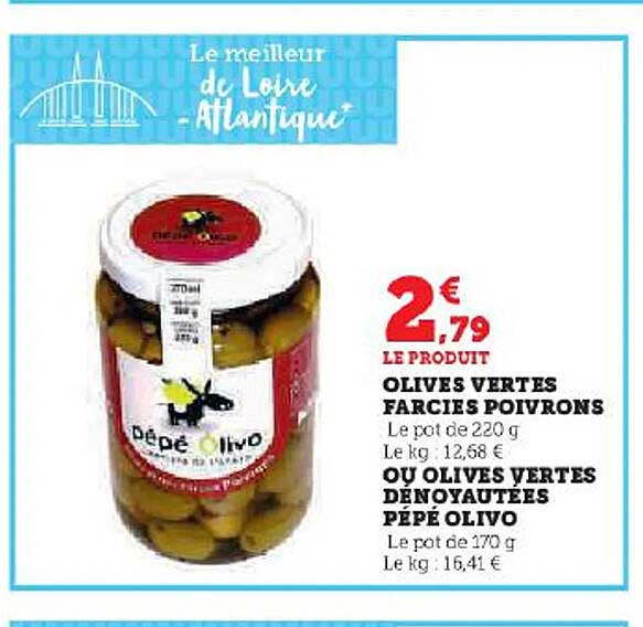 Olives Vertes Farcies Poivrons Ou Olives Vertes Dénoyautées Pépé Olivo