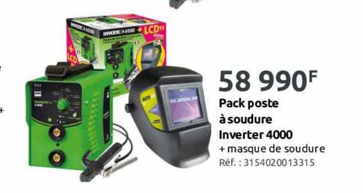 pack poste à soudure inverter 4000 + masque de soudure