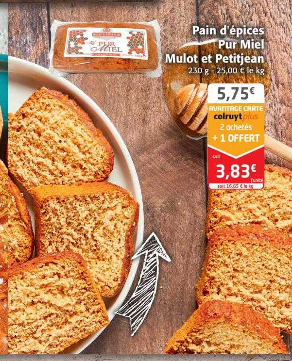 pain d'épices pur miel mulot et petitjean