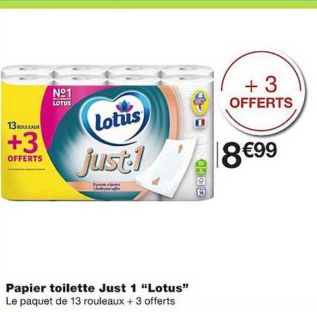 papier toilette just 1 "lotus"