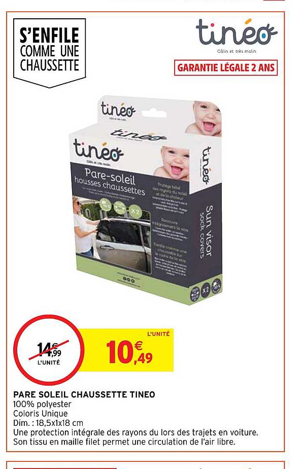pare soleil chaussette tineo