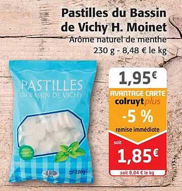 pastilles du bassin de vichy h. moinet