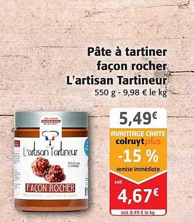 pâte à tartiner façon rocher l'artisan tartineur