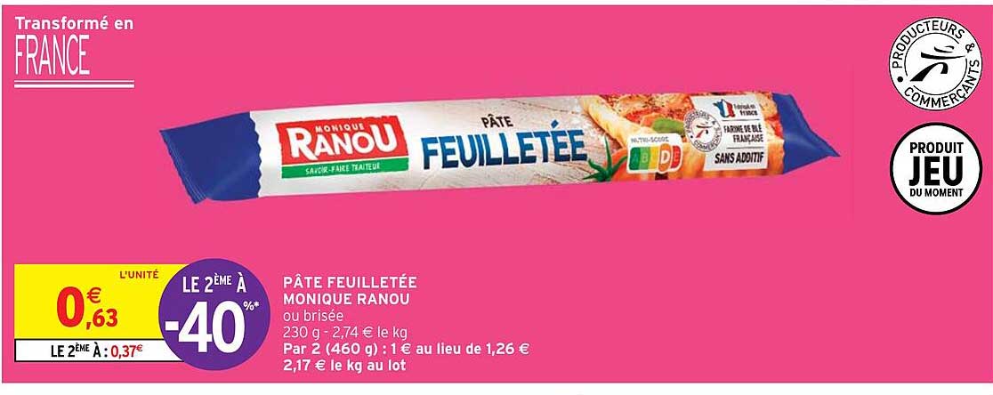 pâte feuilletée monique ranou