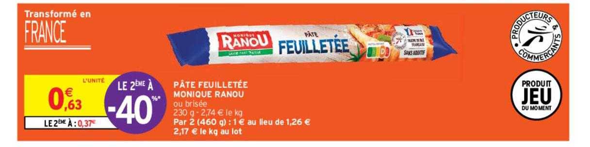 pâte feuilletée monique ranou