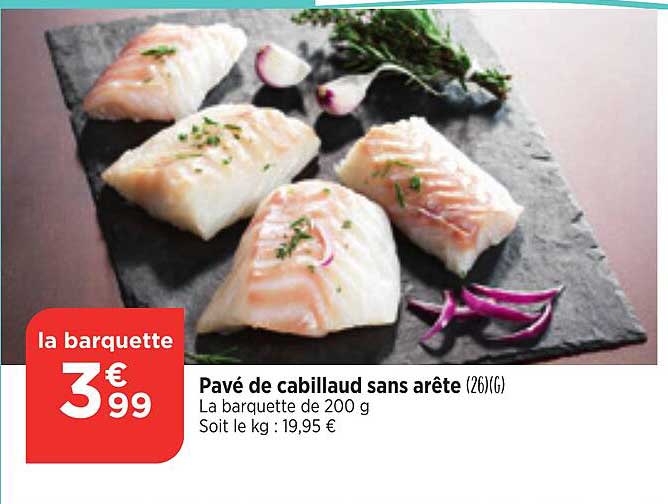 Pavé De Cabillaud Sans Arête