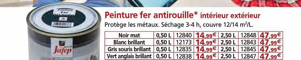 peinture fer antirouille intérieur extérieur jafep