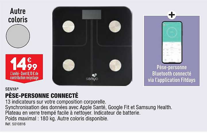 pèse-personne connecté senya
