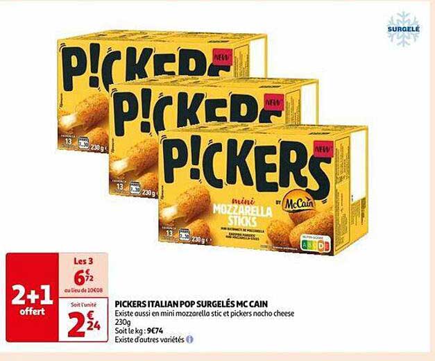 pickers italian pop surgelés mc cain