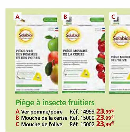 piège à insecte fruitiers solabiol