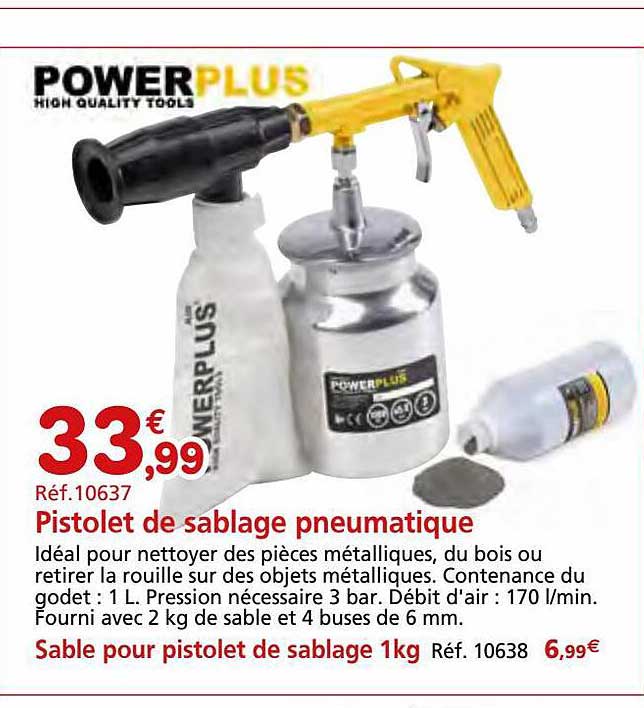 pistolet de sablage pneumatique powerplus