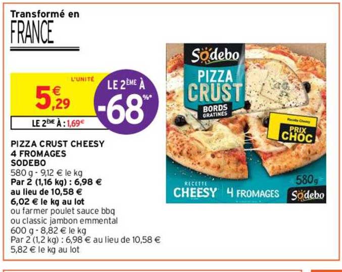 Pizza Crust Cheesy 4 Fromages Sodebo