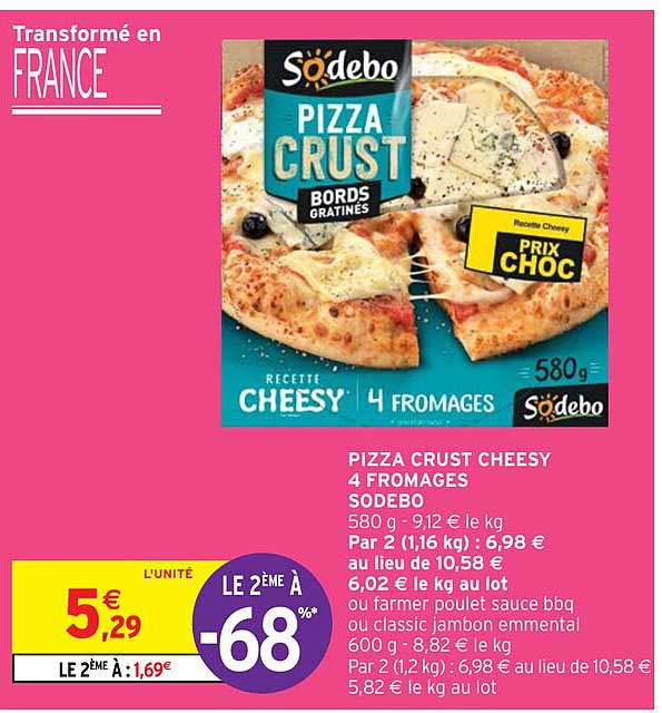 Pizza Crust Cheesy 4 Fromages Sodebo