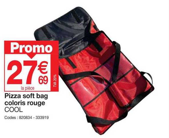 pizza soft bag coloris rouge cool
