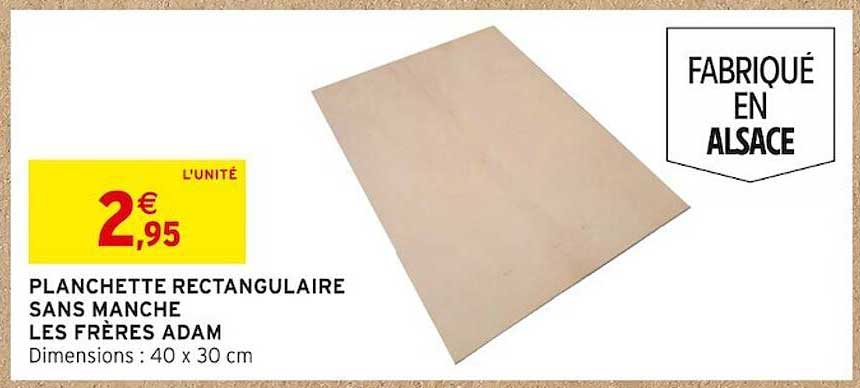 planchette rectangulaire sans manche les frères adam