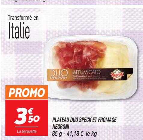 Plateau Duo Speck Et Fromage Negroni