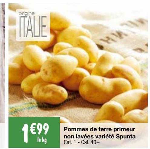 pommes de terre primeur non lavées variété spunta
