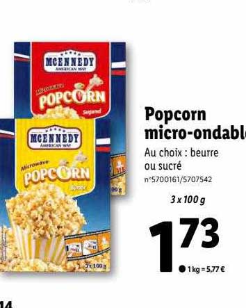 Popcorn Micro-ondable Mcennedy