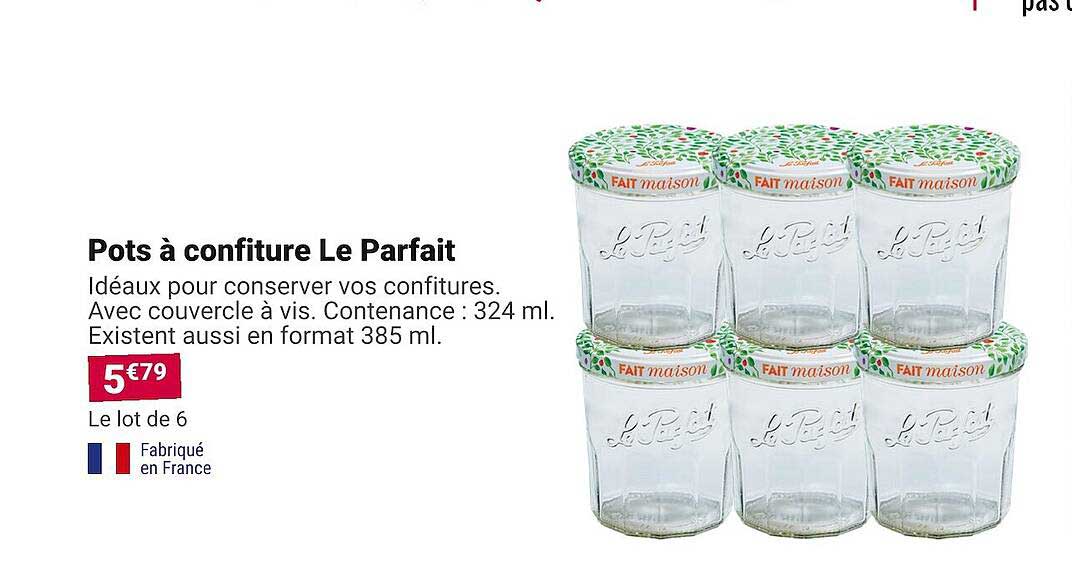 pots à confiture le parfait