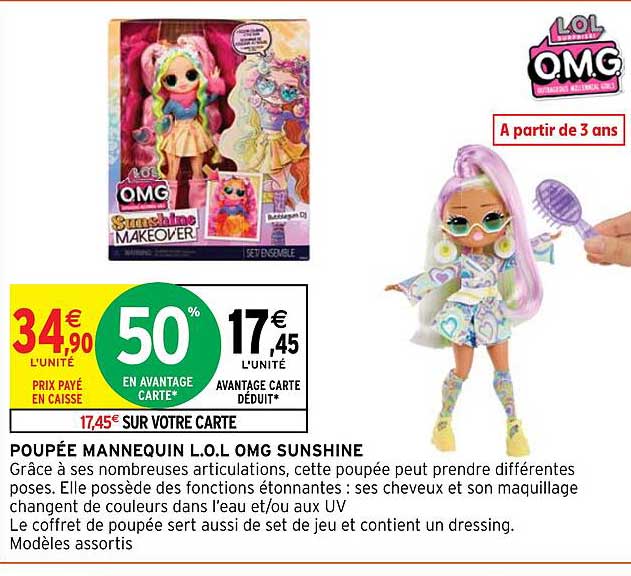 poupée mannequin l.o.l omg sunshine