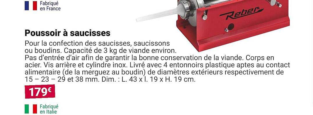 poussoir à saucisses