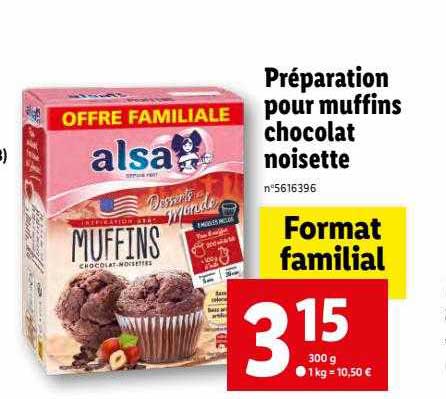Préparation Pour Muffins Chocolat Noisette