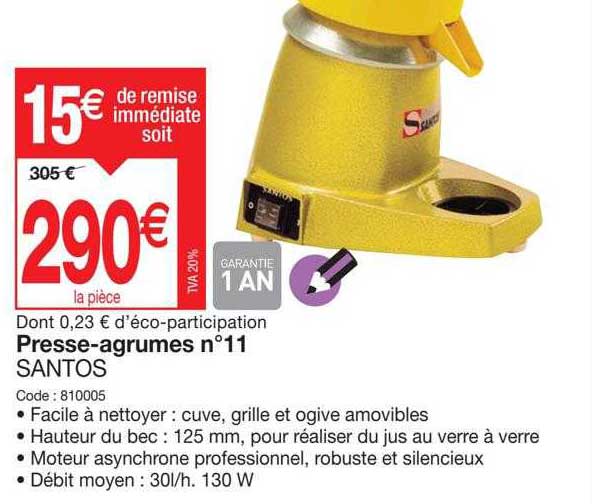 presse-agrumes n°11 santos