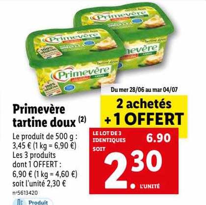 Primevère Tartine Doux