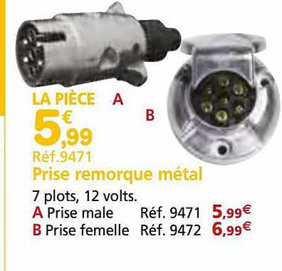 Prise Remorque Métal