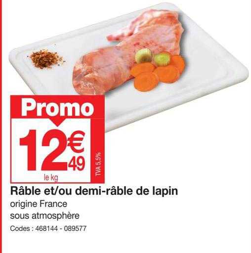 râble et-ou demi-râble de lapin