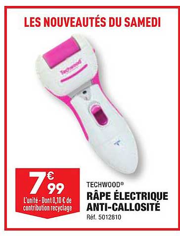 râpe électrique anti-callosité techwood