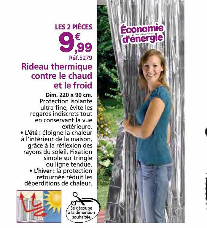 rideau thermique contre le chaud et le froid