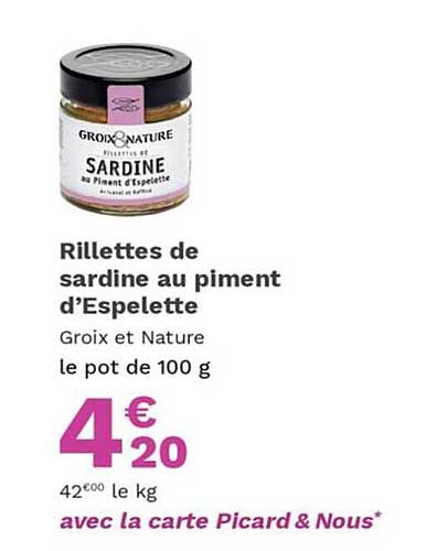 rillettes de sardine au piment d'espelette
