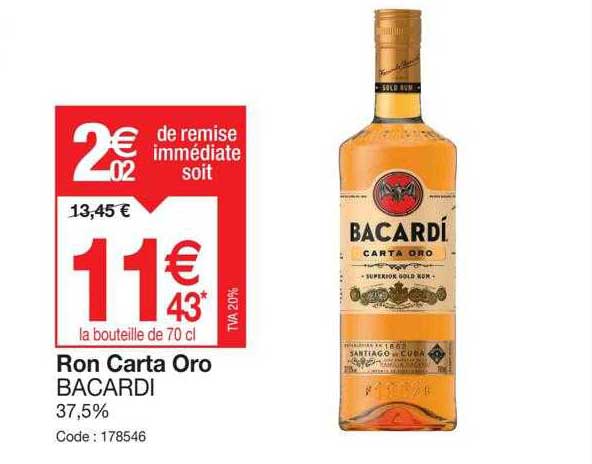 ron carta oro bacardi