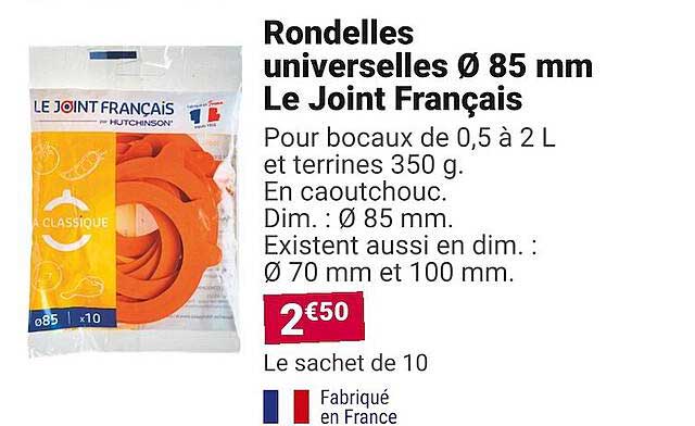 Rondelles Universelles Le Joint Français