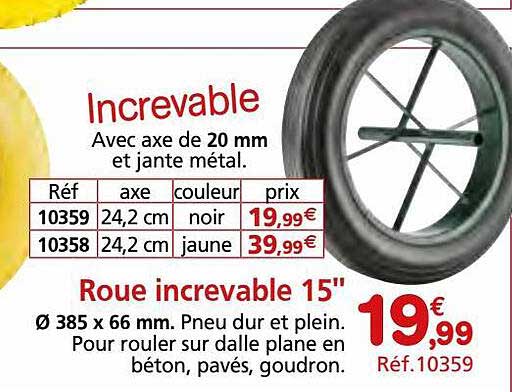 roue increvable 15"